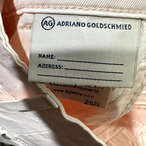 Adriano Goldschmied Tristan Tailored Trouser Pants Women 25 Pink Straight Ankle - Picture 15 of 16